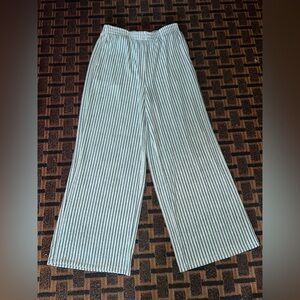 HALARA Black and White Striped Wide Leg Pants size large